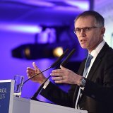Stellantis, constructeur des Jeep, Peugeot et Alfa Romeo piloté par Carlos Tavares, a vu ses ventes progresser en Europe et en Amérique du Nord, pour un chiffre d'affaires frôlant les 100 milliards d'euros (archives).